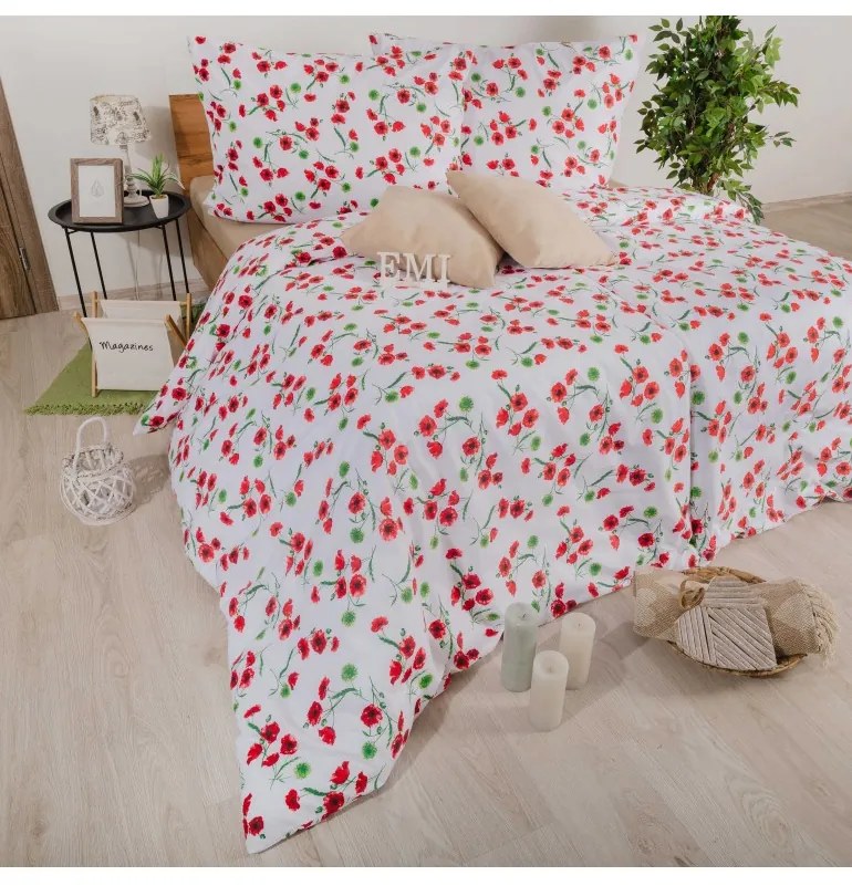 EMI Pipacs pamut ágyneműhuzat 140x200 + 70x90