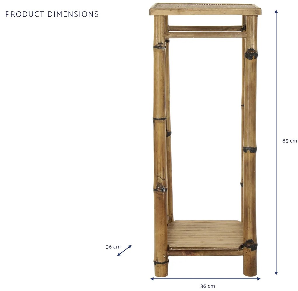 Rattan lerakóasztal barna 85 cm