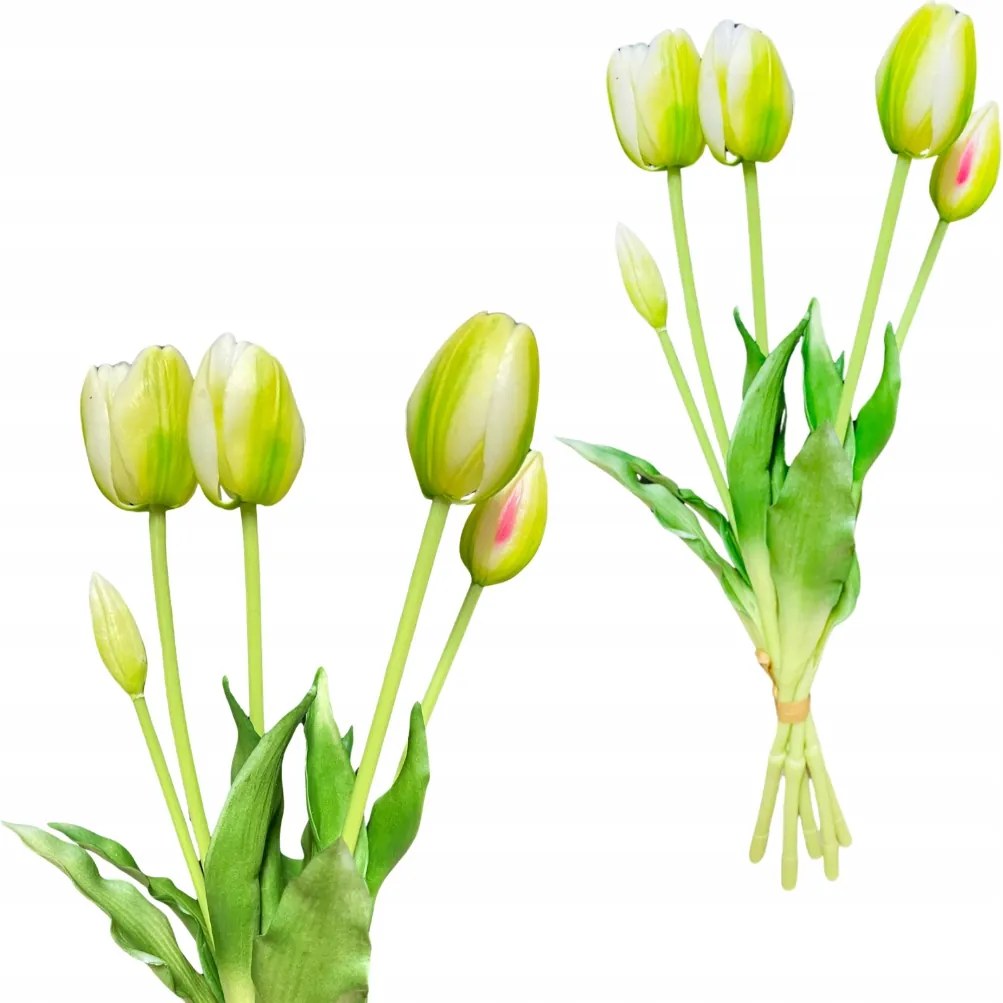 Gumi Tulipán Csibouké Zöld Tulipánok Real Touch Csibouké Virágok, Mint Az Élő