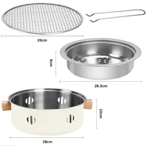 Hordozható grill edényben