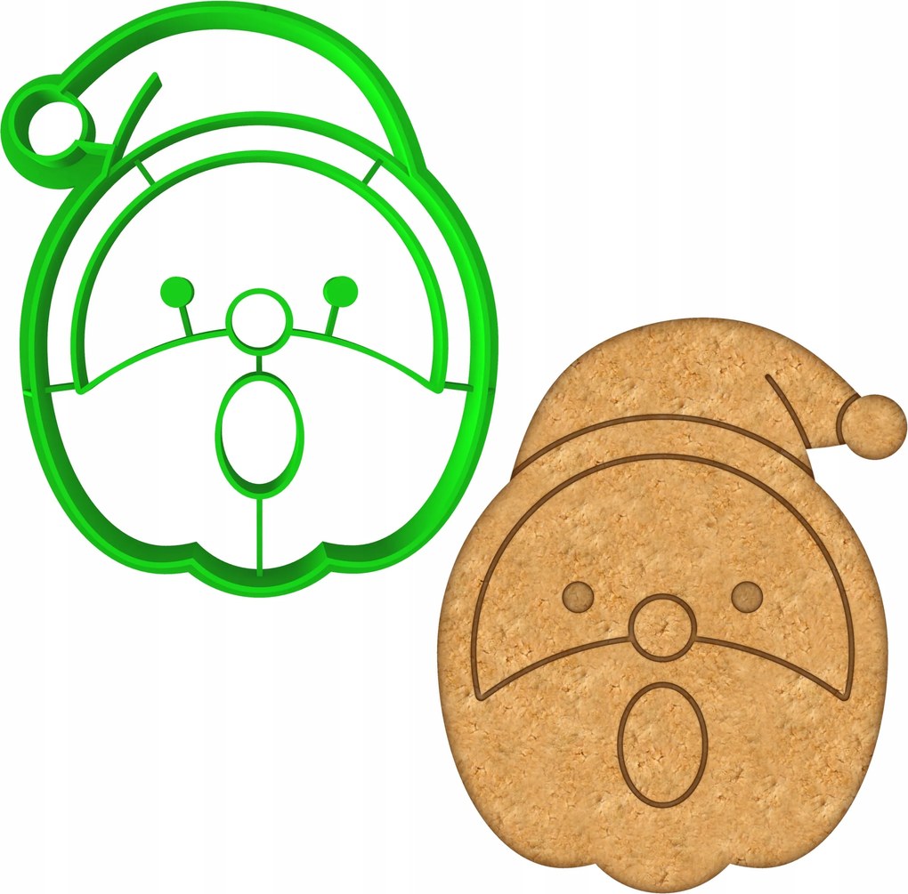 Karácsonyi Forma Mézeskalács lyukasztó Karácsony Mikulás 8cm