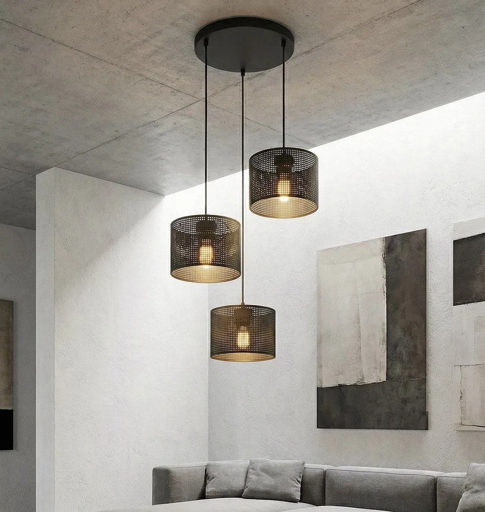 Emibig modern függeszték lux fekete emi1670/3prem