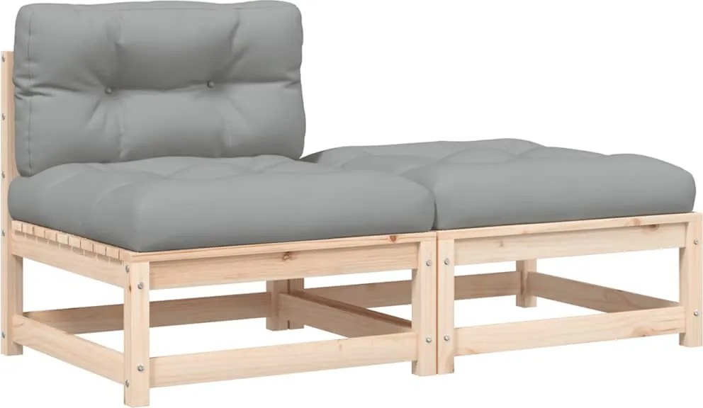 vidaXL kerti karfa nélküli kanapé párnával és lábtartóval