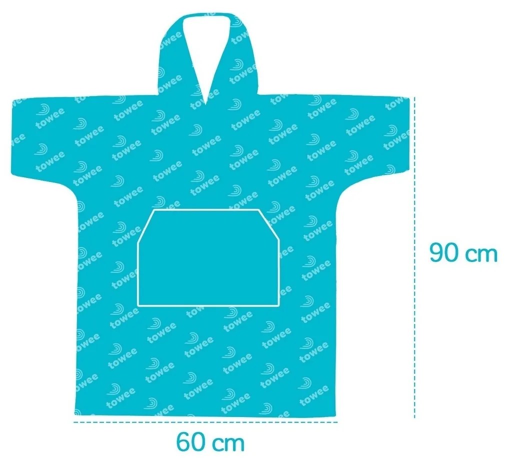 Towee Surf poncho MONO Bubblegum rózsaszín, 60 x90 cm, 60 x 90 cm