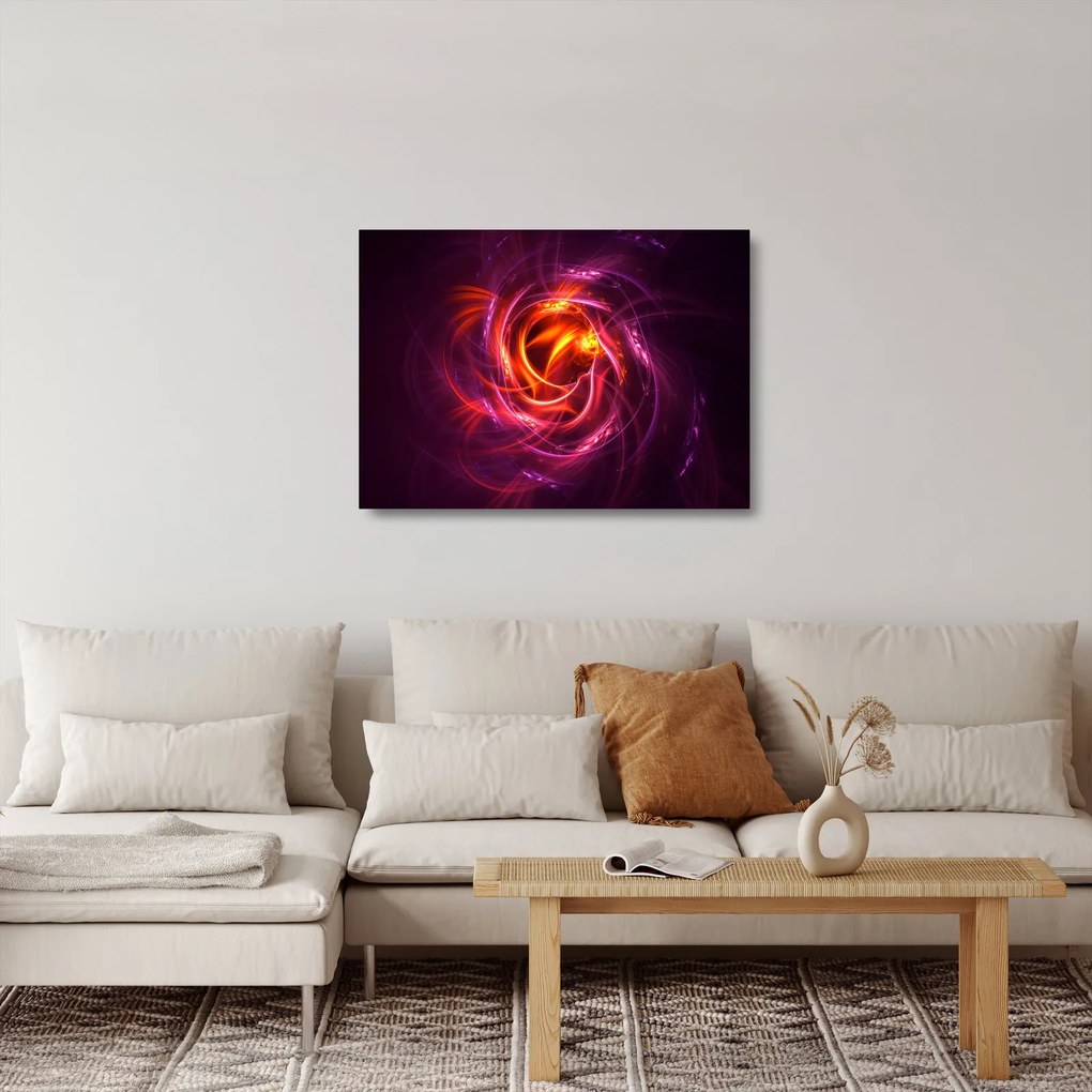 Ragyogó modern absztrakció képe (üvegen) (70x50 cm)