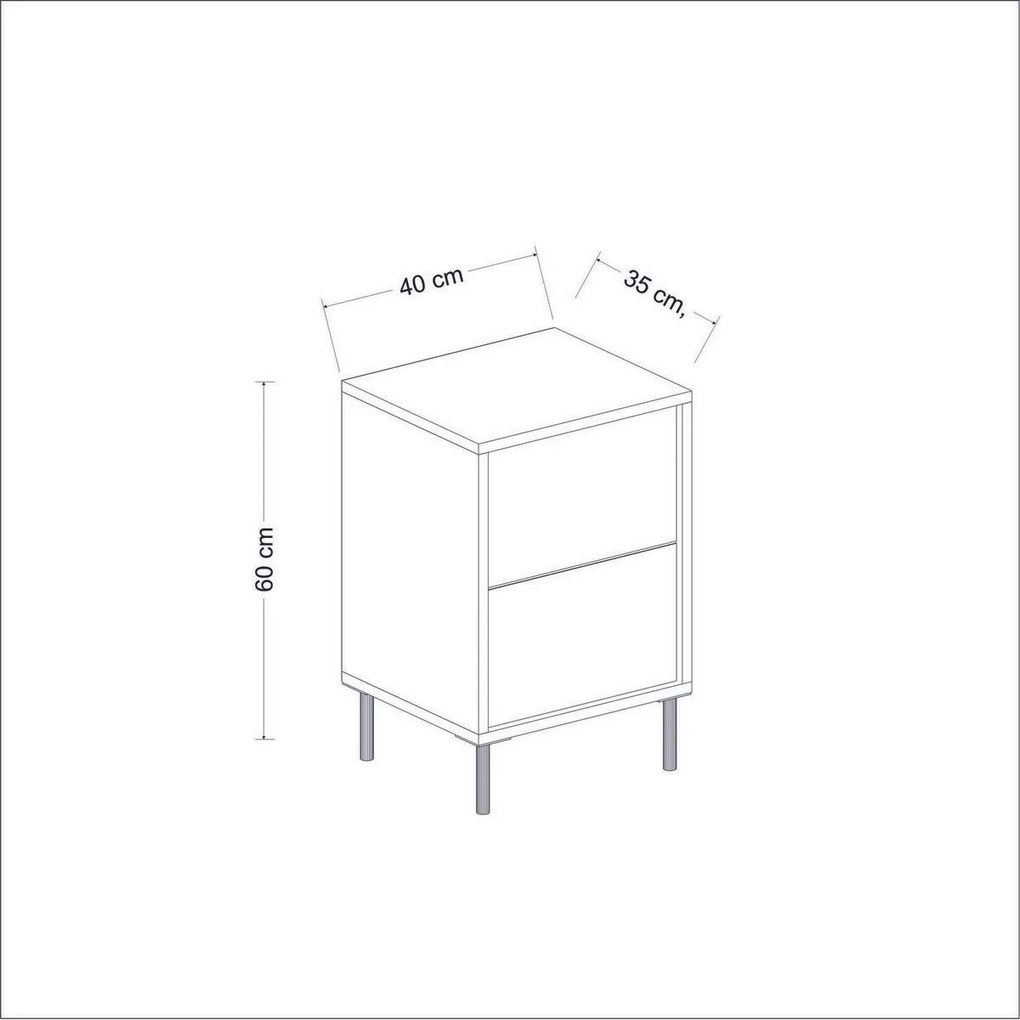 Imaj White and Gold éjjeliszekrény