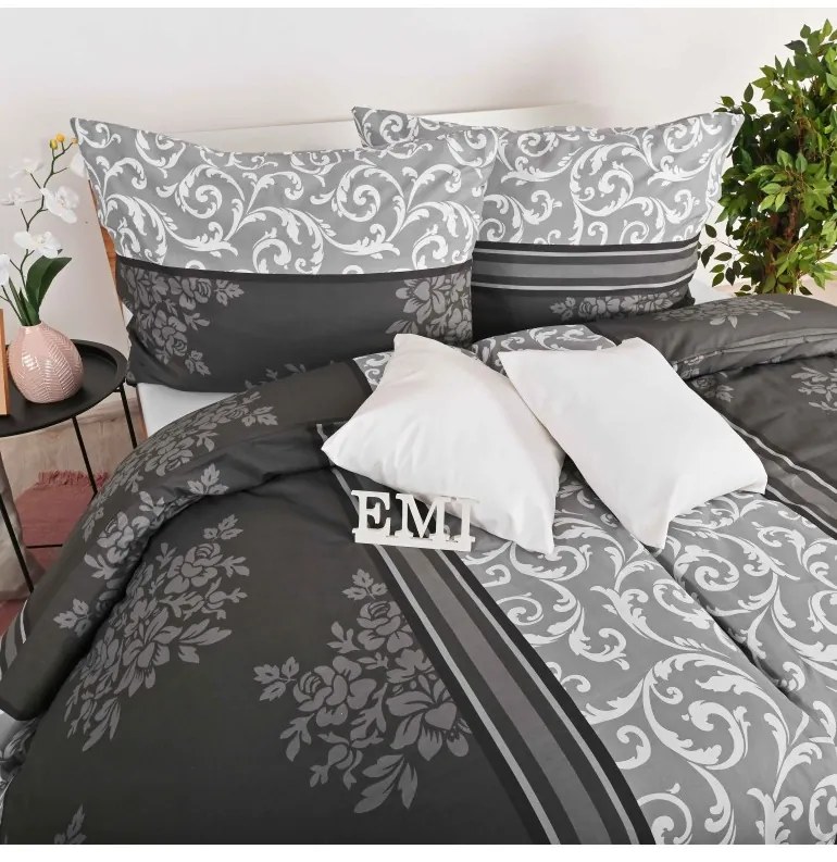 EMI Natura szürke pamut ágyneműhuzat, A standard egyszemélyes ágy szett tartalma: 1x 140x200 + 1x 70x90