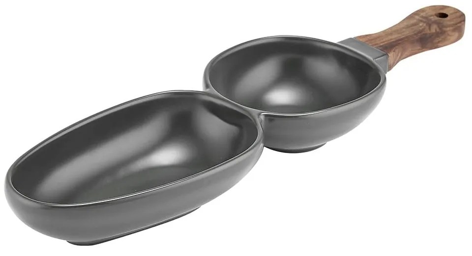 Antracitszürke porcelán szervírozó készlet Essentials – Ladelle