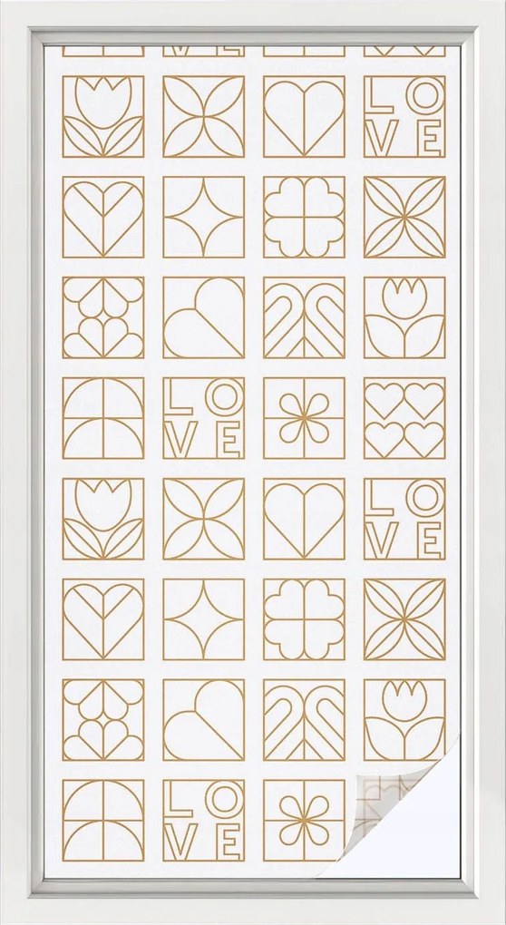 Ablakfólia öntapadós Adatvédelem Geometrikus szerelem 50x100