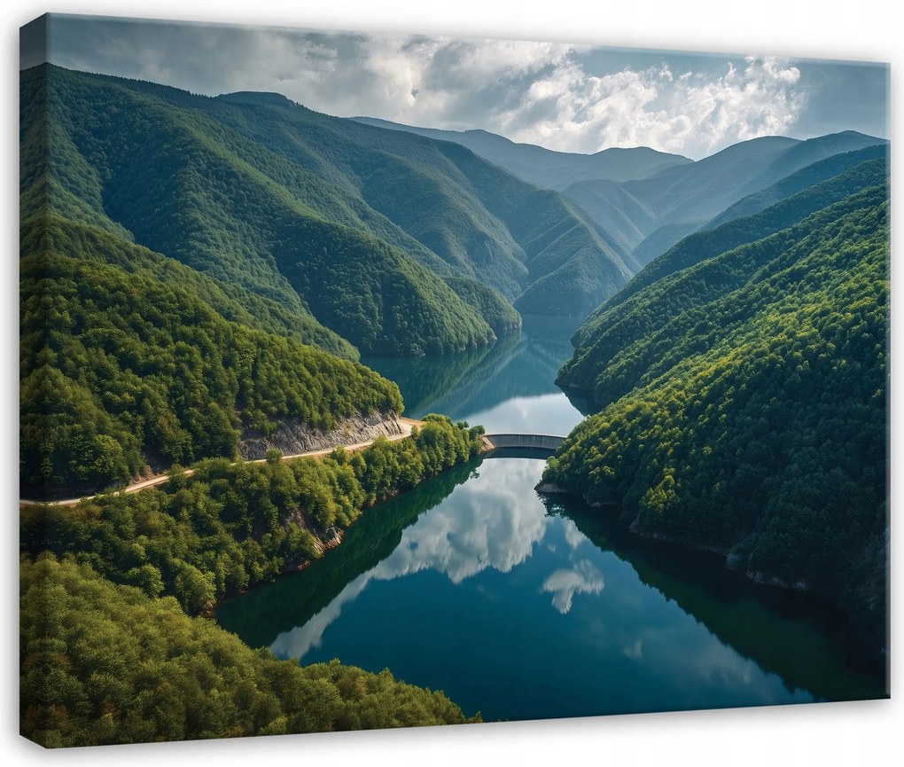 Vászonkép Folyó Hegyek Természet Hálószoba Nappali Konyha 40x30