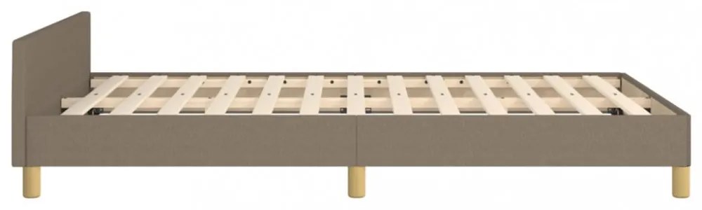 tópszínű szövet ágykeret matrac nélkül 120x200 cm