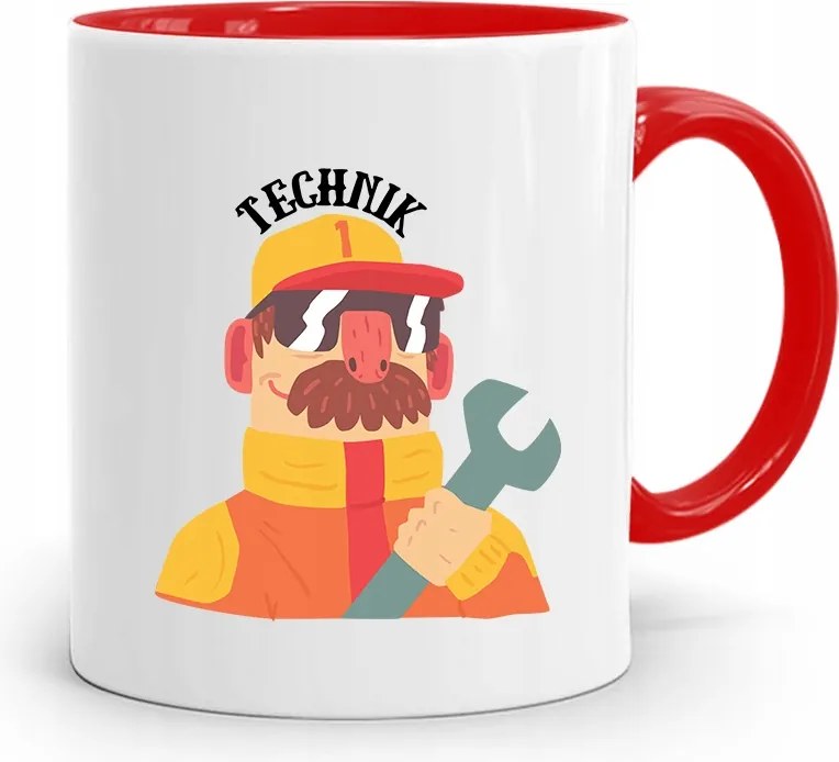 Technikusoknak Piros Ajándék Bögre fényképes nyomtatással