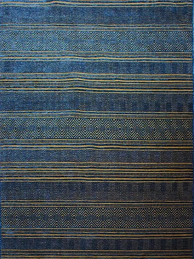 Kilima Szőnyeg 120x180 Kék Kivágott Minta