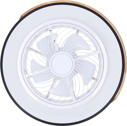 Brilagi-LED Fényerőszabályozható lámpa ventilátorral LED/30W/230V 3000-6500K fekete/tölgy +távirányító