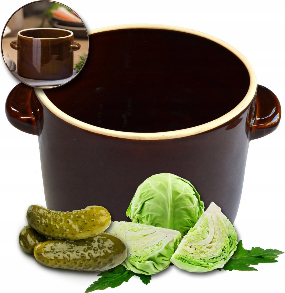 Kerámia Fazék Hordó Kő Savanyító Kerámiák 1,5L