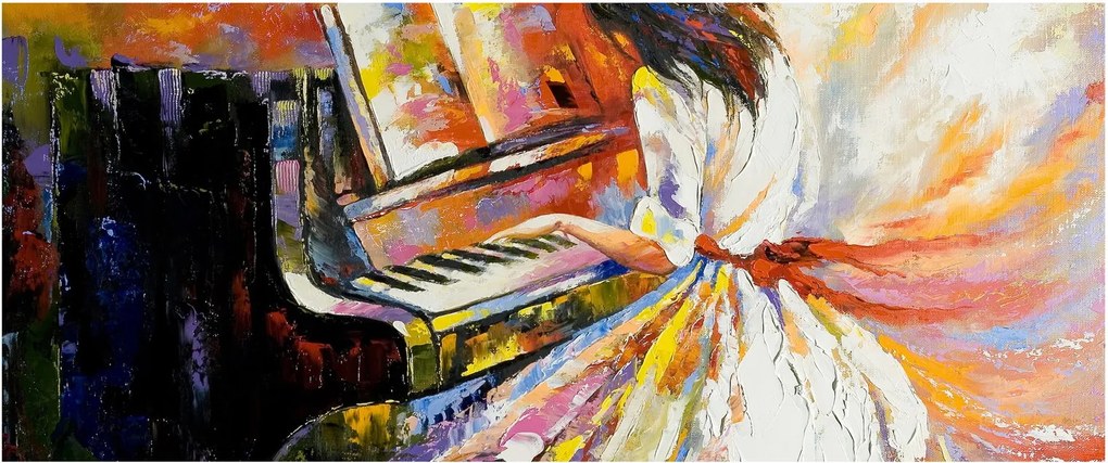 Kép - Egy nő zongorázása (120x50 cm)