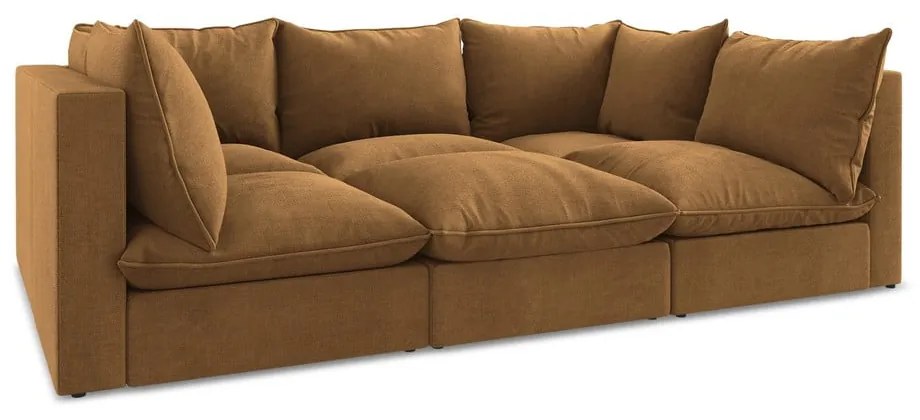 Terrakotta színű kanapé 255 cm Manao – Makamii