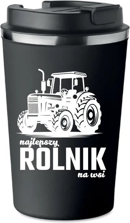 Prémium Termo Bögre fekete Traktor Gazdáknak napi ajándék KT_456_cz