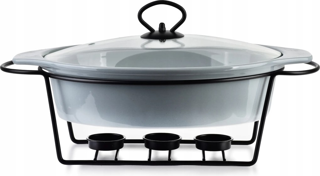 Kerámia edény melegítővel 1,6 l ételek tálalásához