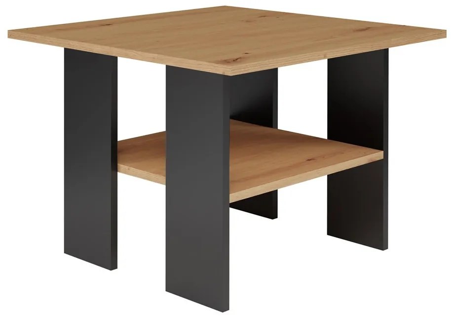 Aldabra MIX Moderna dohányzóasztal, 60x45x60 cm, tölgy-fekete