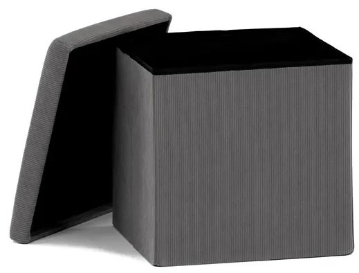 Szürke Kordbársony Tárolós Puff. TAB-471 GREY6