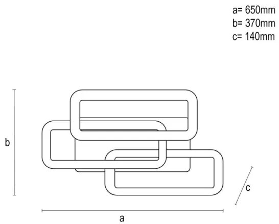 LED Dimmelhető csillár LED/90W/230V 3000-6500K + távirányítás