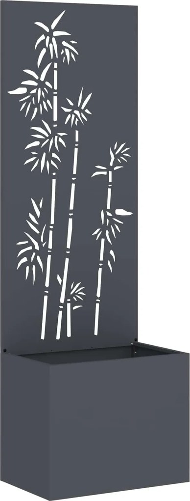 vidaXL Kertvédő vászon Virágos Antracit 50 x 32 x 150 cm