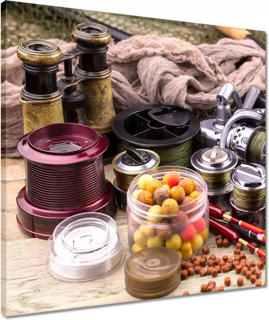 Vászonkép 50x50 Horgász orsó