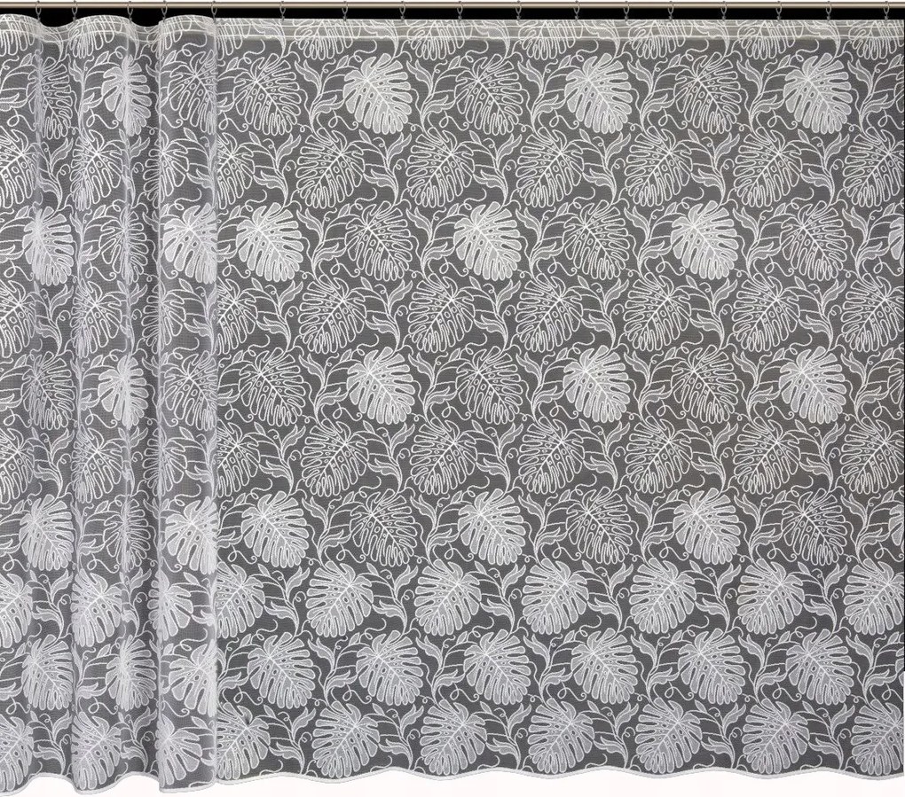 Mg Függöny jacquard 4550 Fehér 250X160cm Kész M Szalaggal