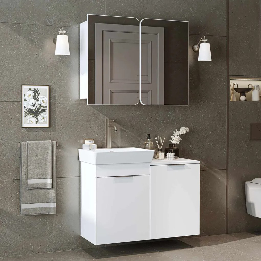 Dubai mosdószekrény, fehér, 92,2 cm – TR283VLN1126