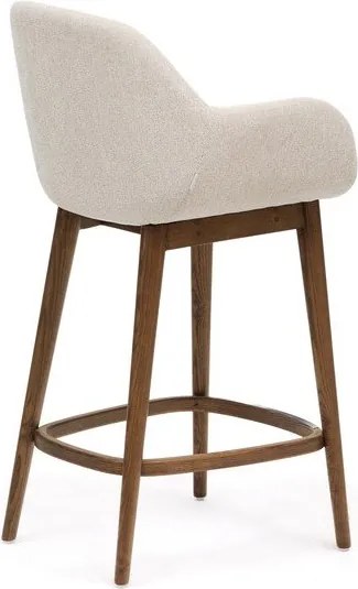 Bézs kárpitozott karfás bárszék (ülésmagasság 66 cm) Konna – Kave Home