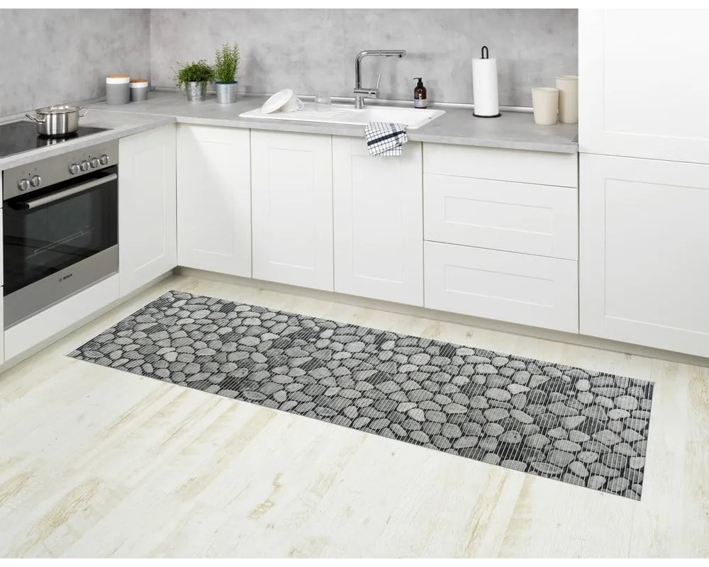 Szürke műanyag fürdőszobai kilépő 65x200 cm Sassi – Wenko