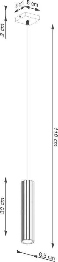 Szürkésbarna fém függőlámpa Gleam – Sollux