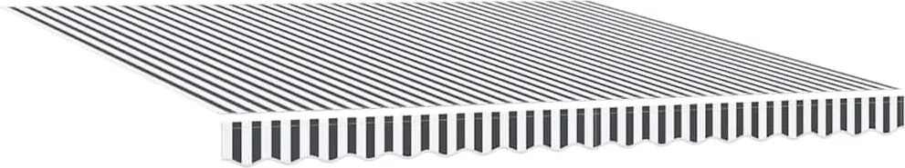 Antracitszürke és fehér kézzel kihúzható napellenző 400 x 300cm