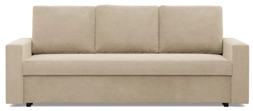 Zeus kanapéágy, kordbársony, bonell töltet, egyenes kartámasz, bézs