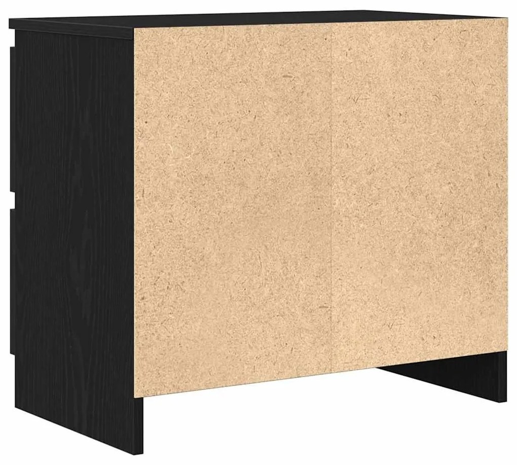 fekete szerelt fa TV-szekrény 60x35x54 cm