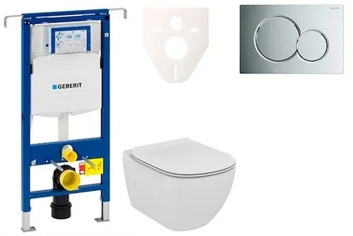 Fali WC szett Geberit előtétfalas szereléshez + Ideal Standard Tesi WC 111.355.00.5NF2