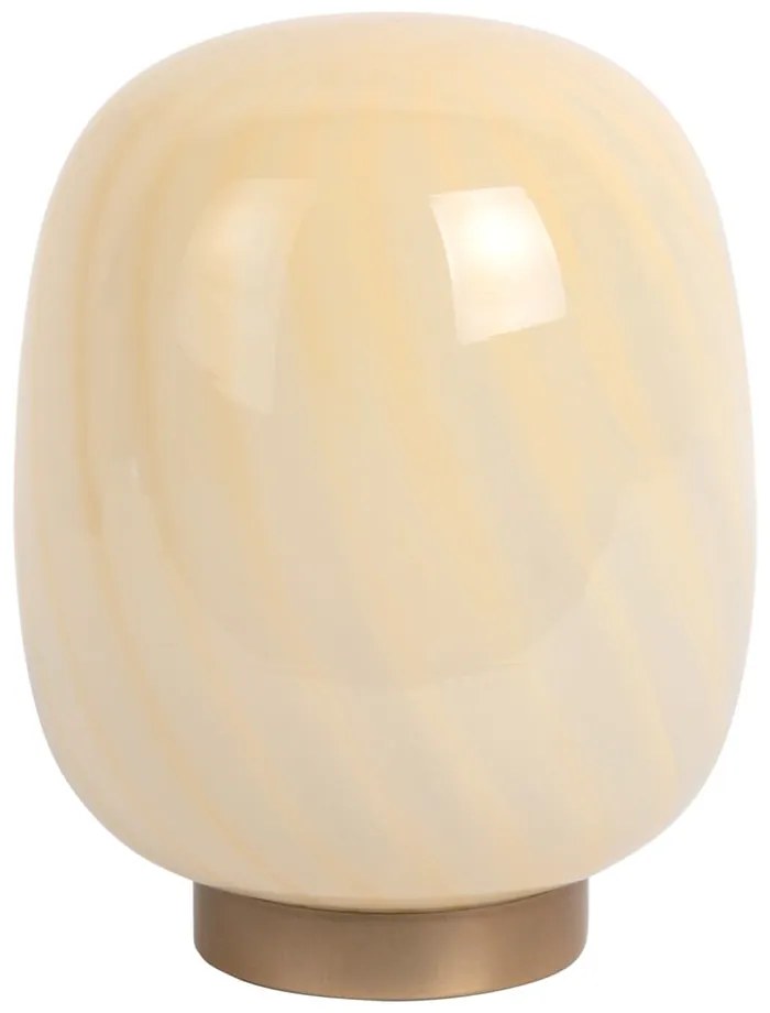 Világossárga asztali lámpa üveg búrával (magasság 20 cm) Summer Globe – Leitmotiv