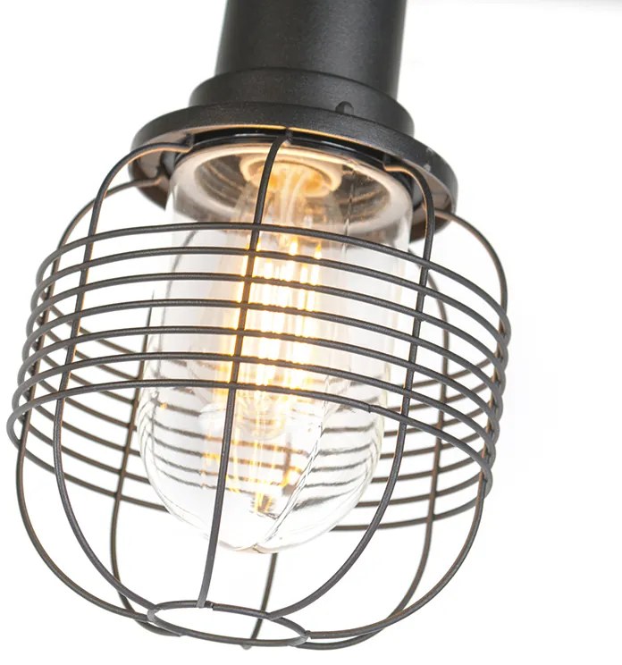 Okos kültéri lámpa fekete 3-fényes IP44 WiFi ST64-gyel - Guardado