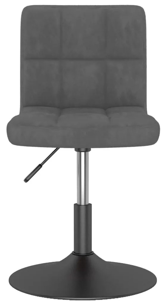 sötétszürke bársony forgó étkezőszék