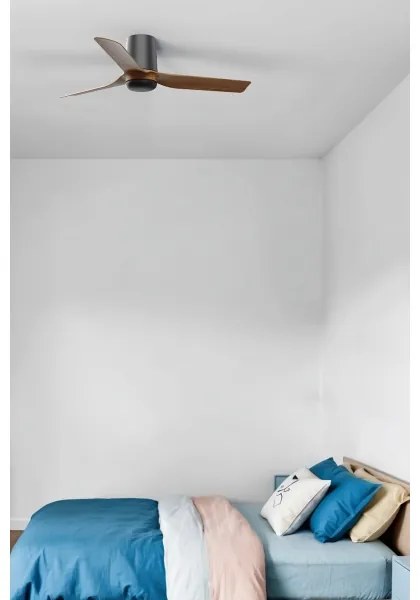 FARO 33835 - Mennyezeti ventilátor MINI PUNT TUB S barna/fekete átm. 90 cm + távirányító