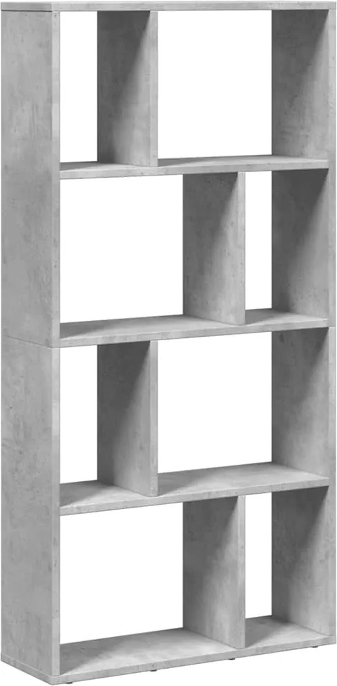 vidaXL betonszürke szerelt fa könyvespolc 60 x 20 x 120,5 cm