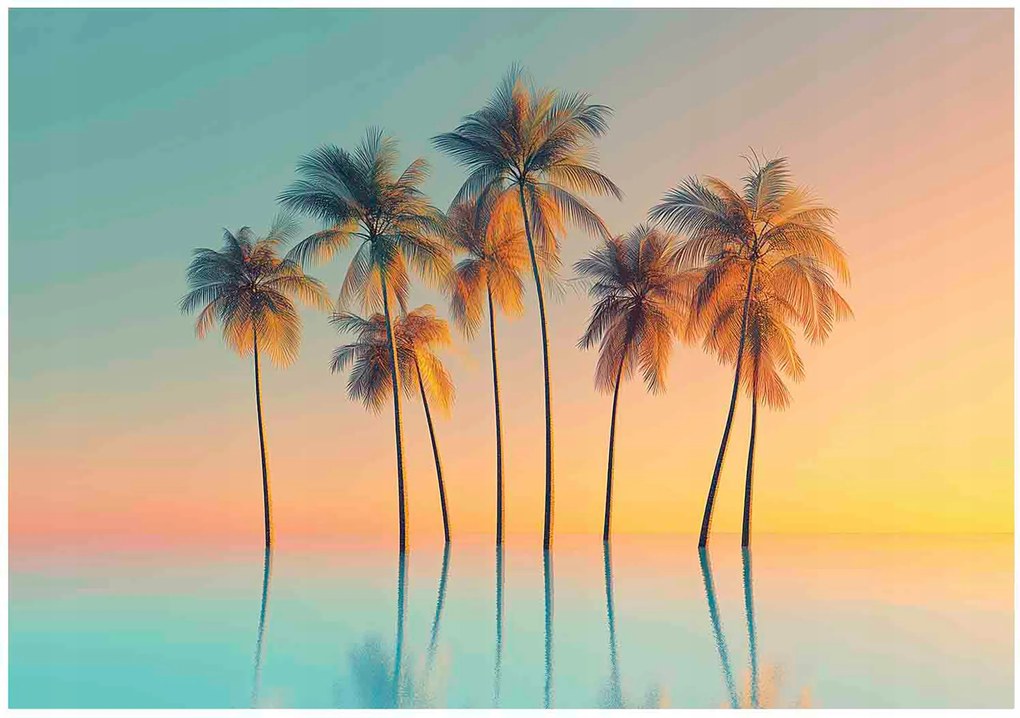 Fotótapéta Pálmafák Naplemente Természet Falra Hálószoba Nappali 300x210