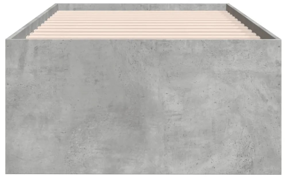 betonszürke kanapéágy fiókkal matrac nélkül 90x190 cm