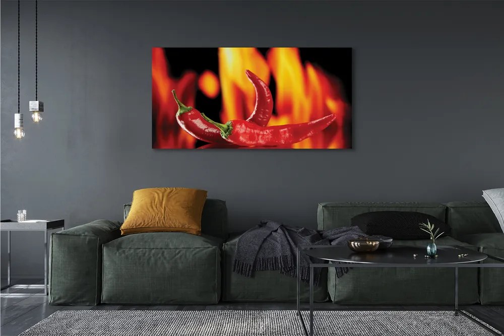 Canvas képek csípős paprika 140x70 cm