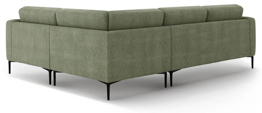 Zöld sarokkanapé (jobb oldali-L alakú) Bemy – Micadoni