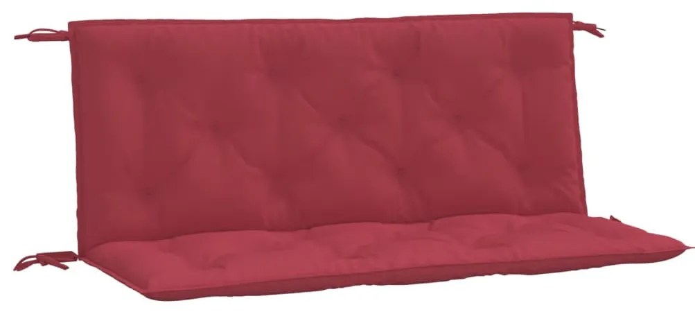 2 db borvörös oxford szövet kerti padpárna 120 x 50 x 7 cm