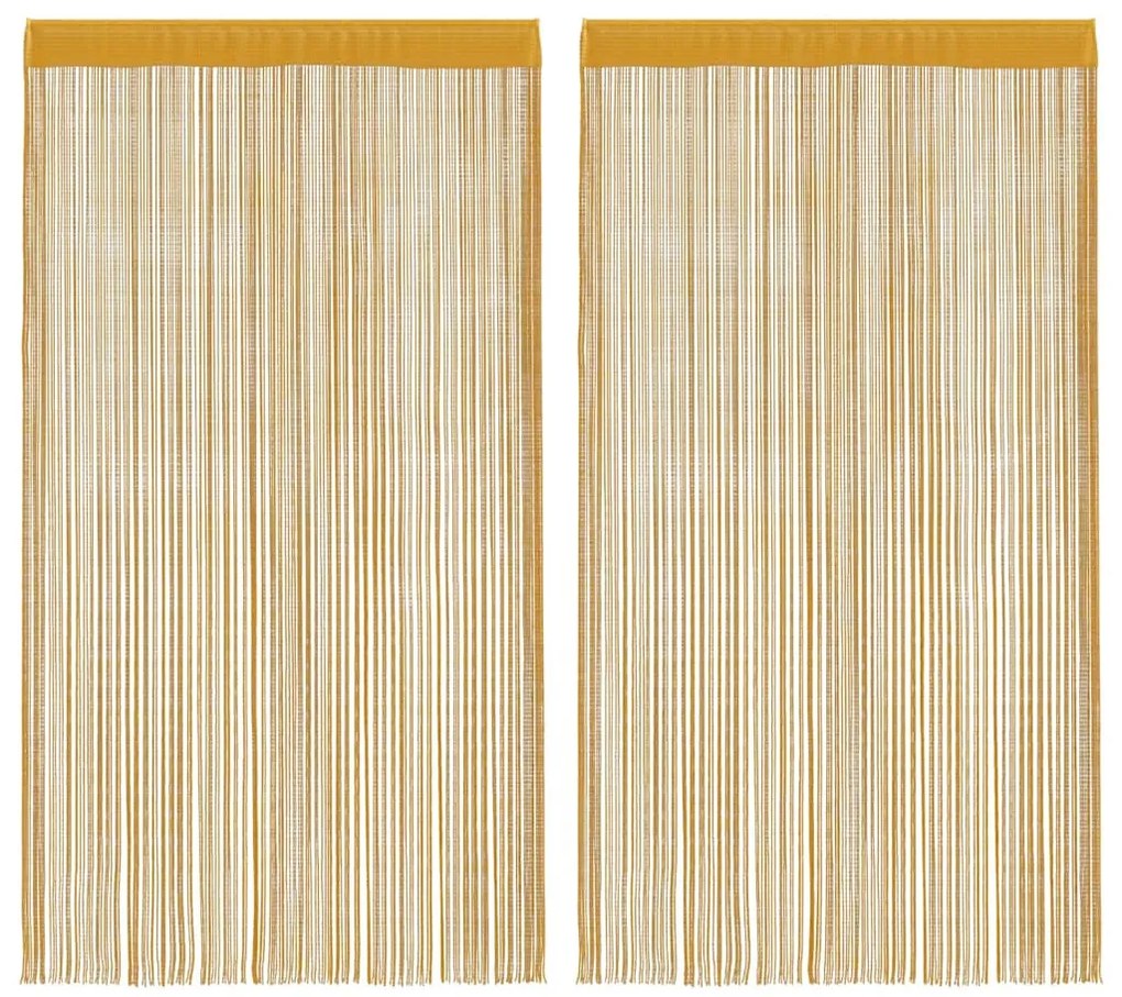 2 db arany zsinórfüggöny 100 x 250 cm