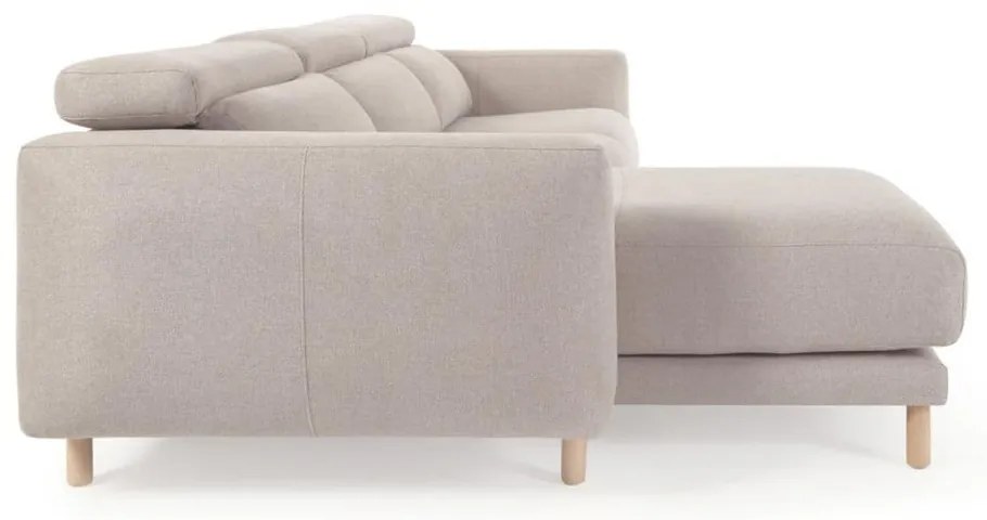 Bézs sarokkanapé (bal oldali) Singa - Kave Home