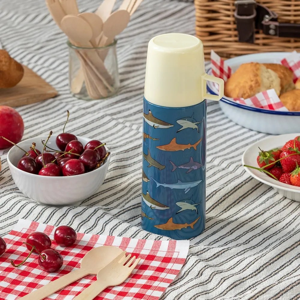 Kék gyerek termosz 350 ml Sharks – Rex London